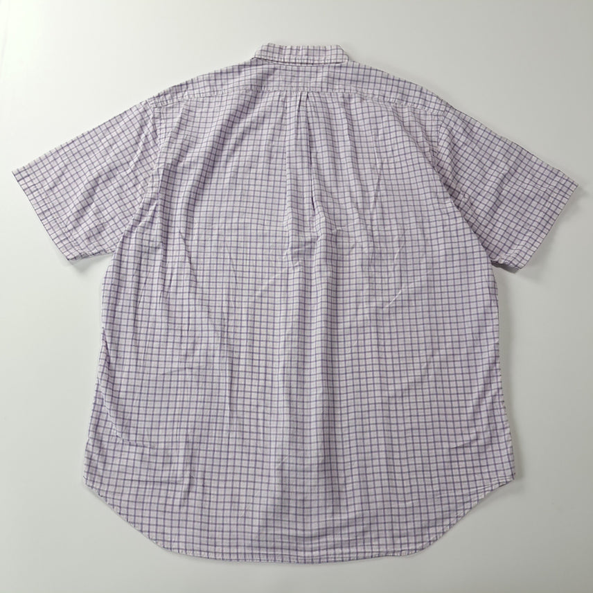 [SOLD OUT] CK236 XL 폴로 00s 라벤더퍼플 멀티 스몰체크 반팔 셔츠 남방