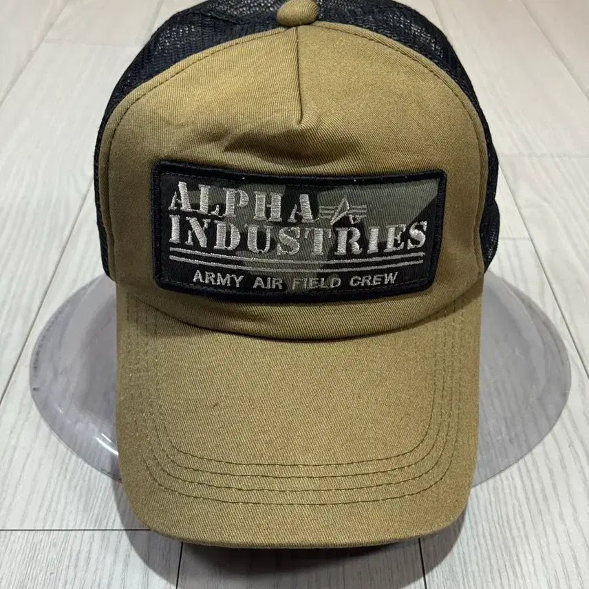 [BUNJANG] Alpha Industries Mesh Cap - Khaki / 빈티지 알파인더스트리 메쉬캡 모자 상태a 사이즈free