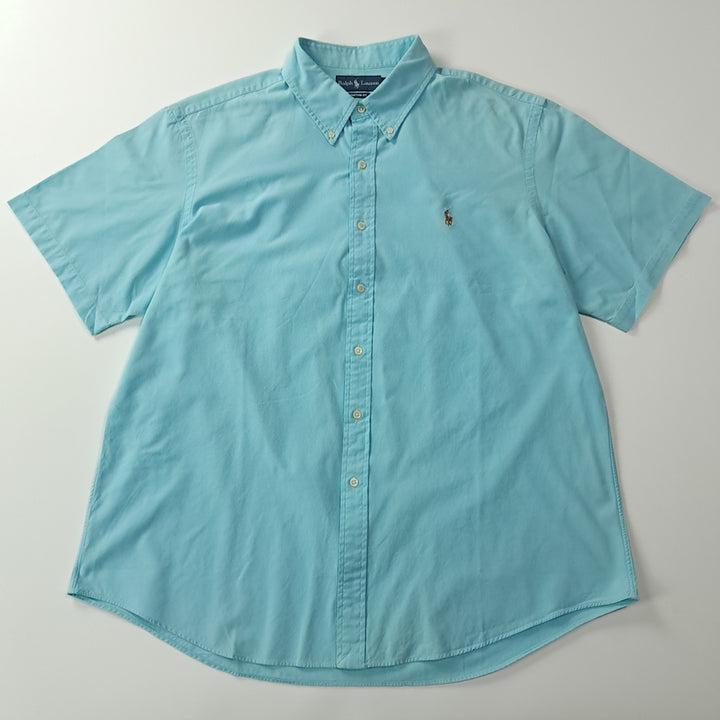 [BUNJANG] Polo Ralph Lauren 00s Multi Pony Aqua Blue Short Sleeve Shirt / CK237 2XL 폴로 00s 멀티포니 아쿠아블루 반팔 셔츠 남방