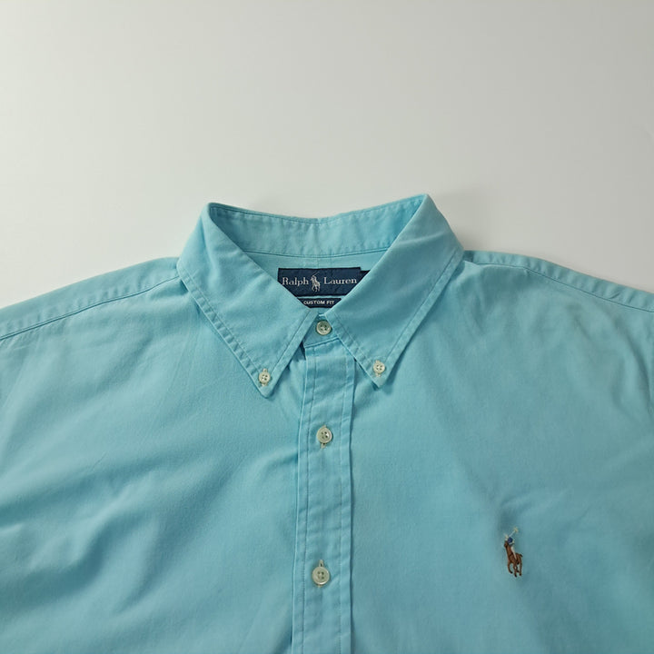 [BUNJANG] Polo Ralph Lauren 00s Multi Pony Aqua Blue Short Sleeve Shirt / CK237 2XL 폴로 00s 멀티포니 아쿠아블루 반팔 셔츠 남방