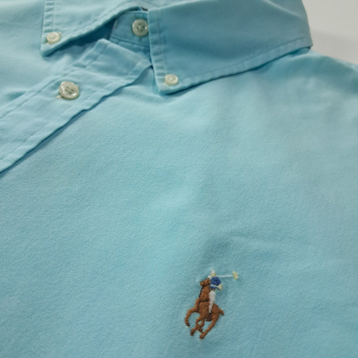 [BUNJANG] Polo Ralph Lauren 00s Multi Pony Aqua Blue Short Sleeve Shirt / CK237 2XL 폴로 00s 멀티포니 아쿠아블루 반팔 셔츠 남방