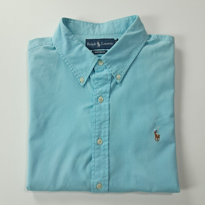 [BUNJANG] Polo Ralph Lauren 00s Multi Pony Aqua Blue Short Sleeve Shirt / CK237 2XL 폴로 00s 멀티포니 아쿠아블루 반팔 셔츠 남방