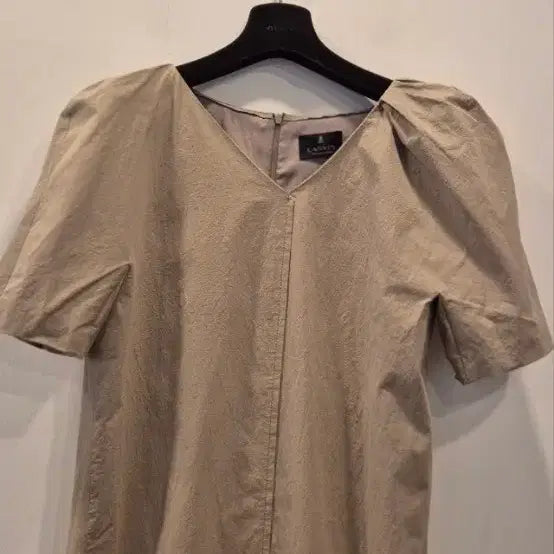 [SOLD OUT] LANVIN 린넨 소재 브이넥 반팔 원피스