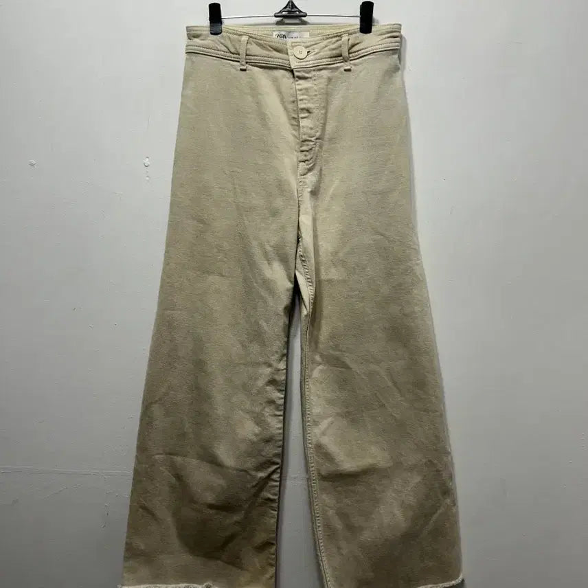 [BUNJANG] ZARA Beige Wide Denim Pants 28 / 자라 베이지 와이드 데님 팬츠 28