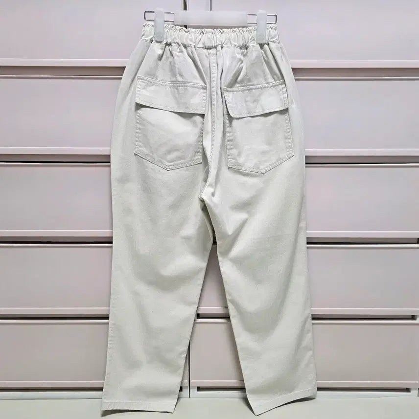[BUNJANG] Unbranded Gray Beige Elastic Waist Band Pants / 워싱 밴딩팬츠 새상품