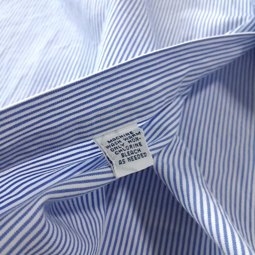 [BUNJANG] Polo Ralph Lauren 90s Blue Pinstripe Shirt / CK238 XL 폴로 90s 블루 핀스트라이프 블루 셔츠 남방