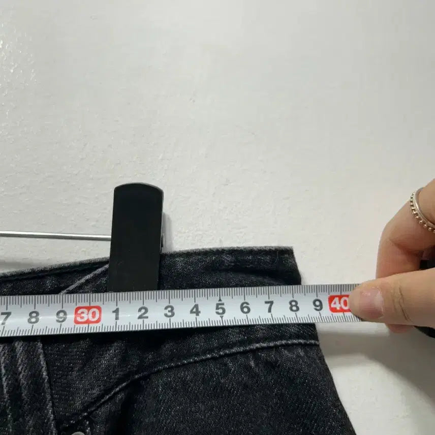 [BUNJANG] MAISON MINED Black Denim Cargo Wide Pants / MAISON MINED 블랙 데님 카고 와이드 팬츠 46