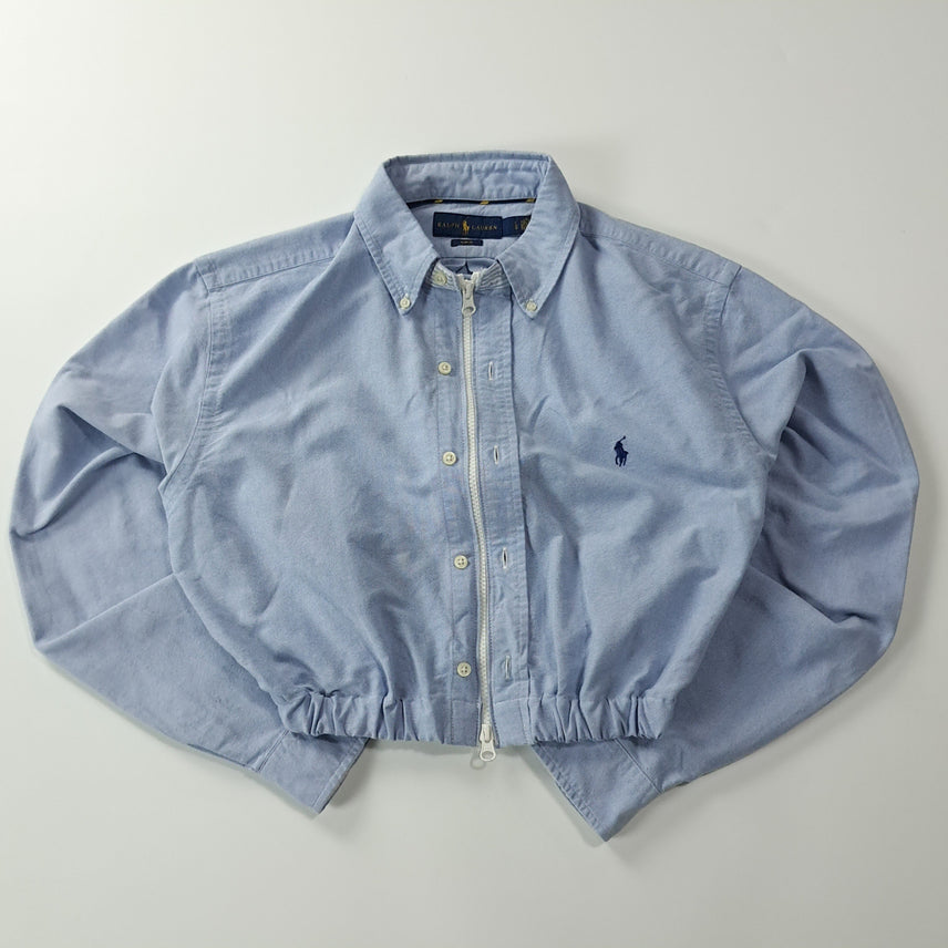 [BUNJANG] Polo Ralph Lauren Classic Blue Crop Shirt / CK239 FREE 폴로 리메이크 클래식블루 크롭 셔츠 남방