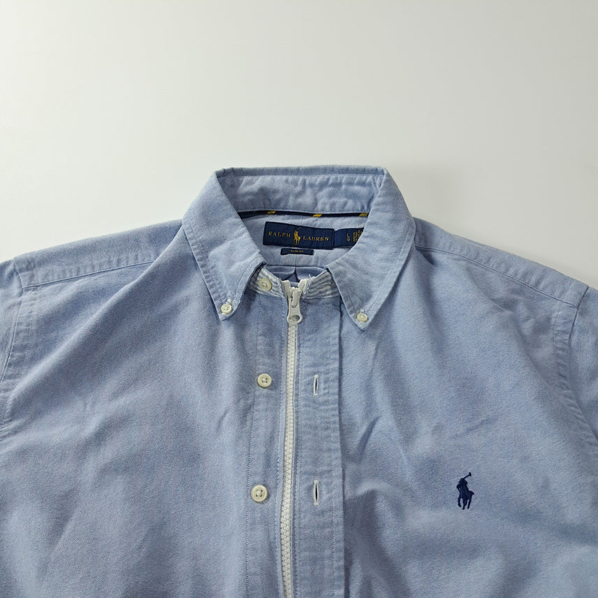 [BUNJANG] Polo Ralph Lauren Classic Blue Crop Shirt / CK239 FREE 폴로 리메이크 클래식블루 크롭 셔츠 남방