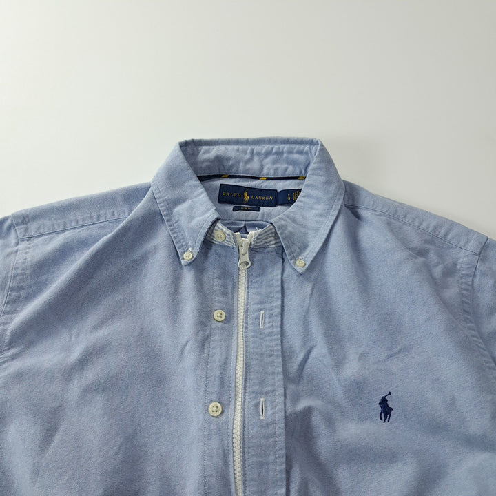 [BUNJANG] Polo Ralph Lauren Classic Blue Crop Shirt / CK239 FREE 폴로 리메이크 클래식블루 크롭 셔츠 남방