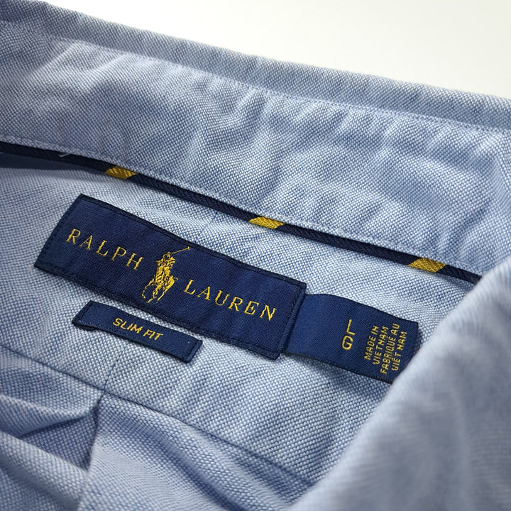 [BUNJANG] Polo Ralph Lauren Classic Blue Crop Shirt / CK239 FREE 폴로 리메이크 클래식블루 크롭 셔츠 남방