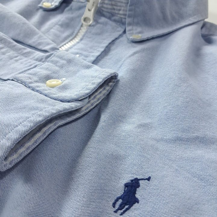 [BUNJANG] Polo Ralph Lauren Classic Blue Crop Shirt / CK239 FREE 폴로 리메이크 클래식블루 크롭 셔츠 남방