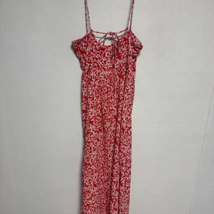 [SOLD OUT] 자라 레드 플라워 슬릿 롱 원피스