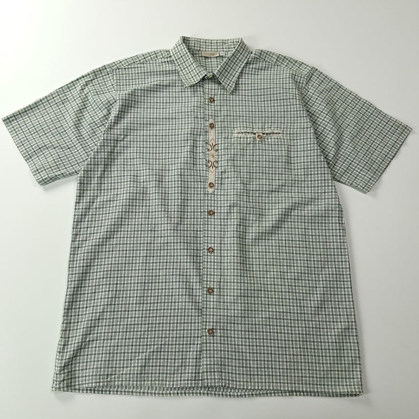 [BUNJANG] C&amp;A Landhaus Bavarian Short Sleeve Shirt / CK240 L 란트하우스 90s 독일 트라흐텐 바바리안 알펜 반팔 셔츠