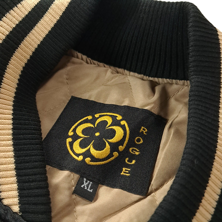 [BUNJANG] CK241 Rogue Satin Gold Black Carp Sukajan Jacket / CK241 XL [새상품] 로그 새틴 골드 블랙 잉어 스카잔 자켓