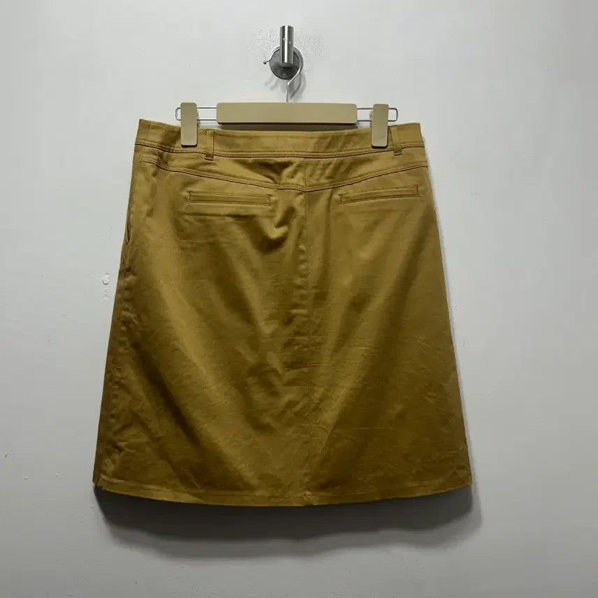 [BUNJANG] Hazzys Khaki Pleated Mini Skirt / 헤지스 카키색 플리츠 미니 스커트 둘레 73