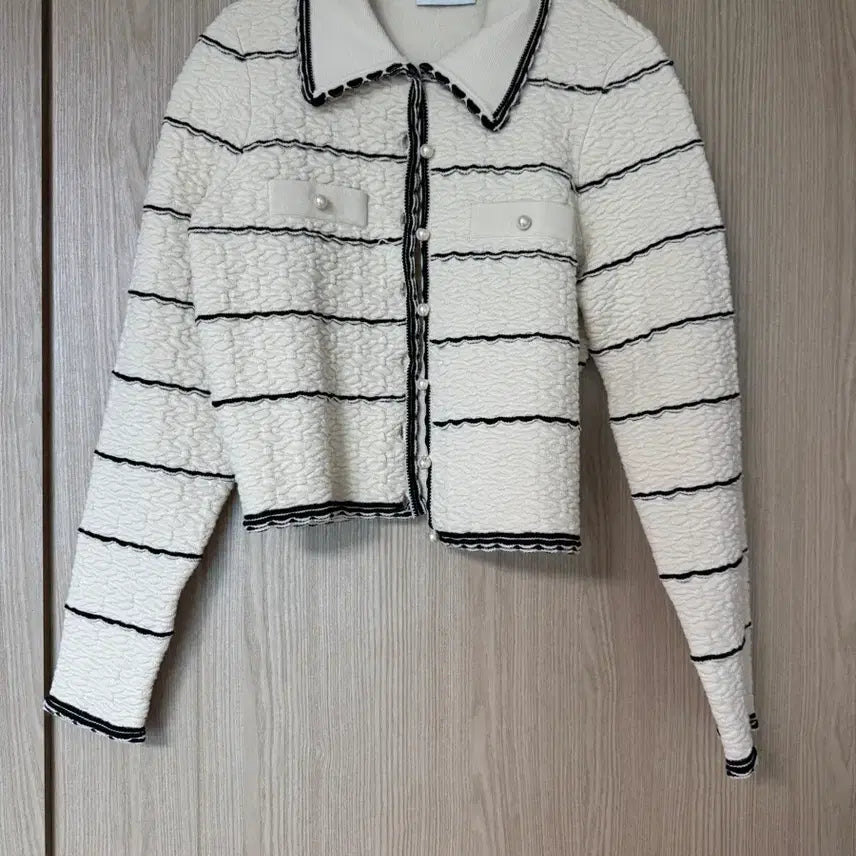 [BUNJANG] Sandro Pearl Button Short Jacket Cardigan / 산드로 진주버튼 숏자켓 가디건