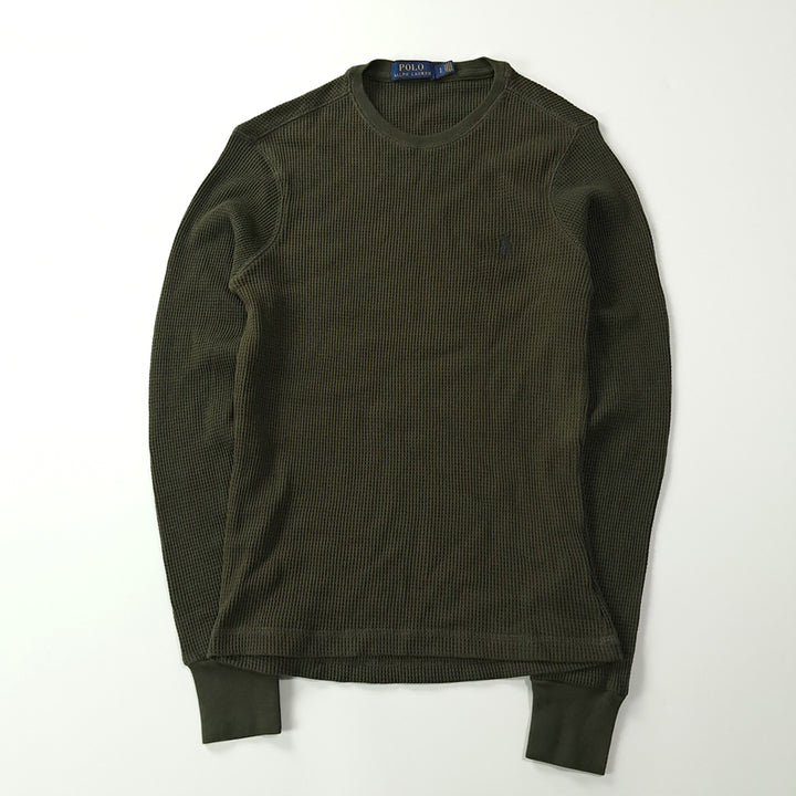 [BUNJANG] Polo Ralph Lauren Olive Green Waffle Knit T-shirt / CK242 S 폴로 와플 올리브그린 티셔츠