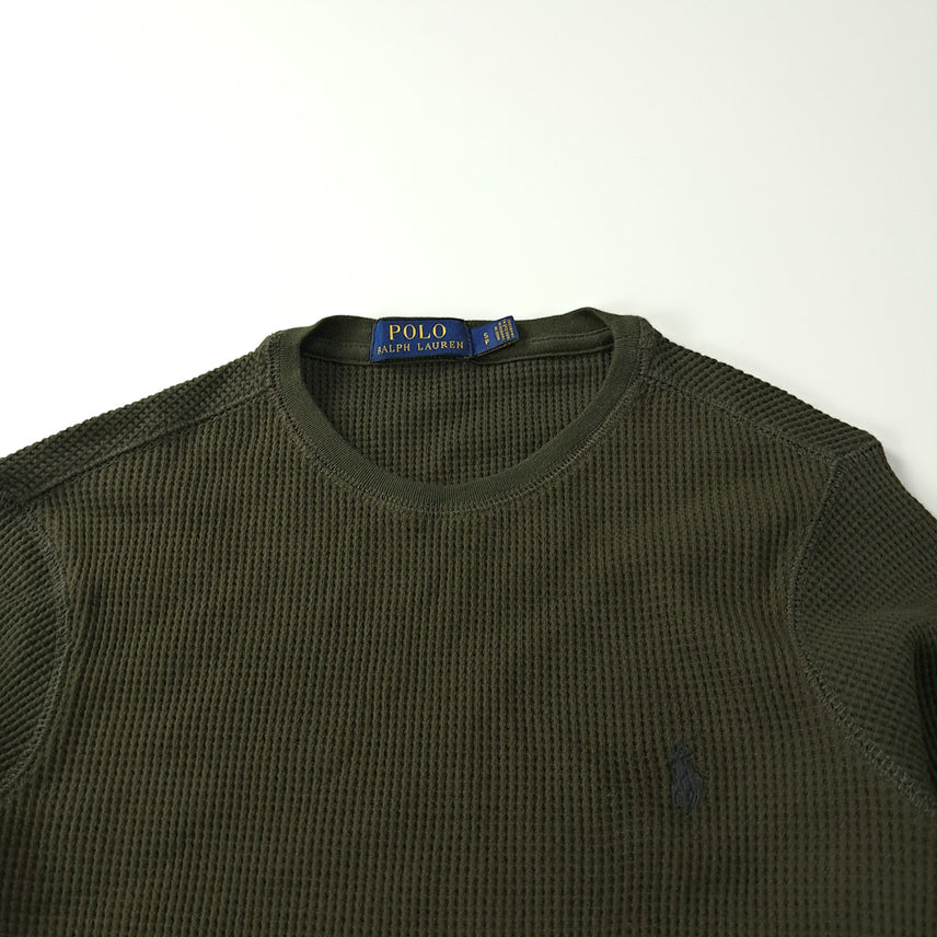 [BUNJANG] Polo Ralph Lauren Olive Green Waffle Knit T-shirt / CK242 S 폴로 와플 올리브그린 티셔츠