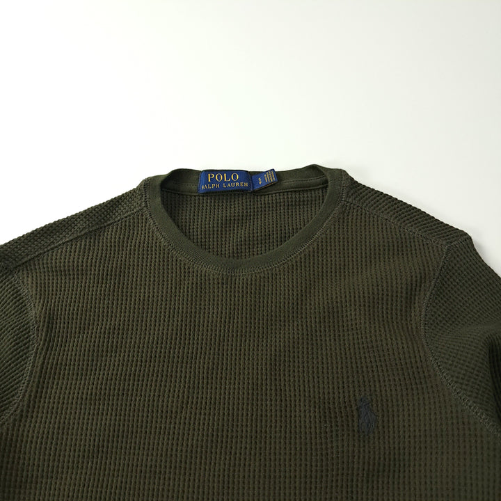 [BUNJANG] Polo Ralph Lauren Olive Green Waffle Knit T-shirt / CK242 S 폴로 와플 올리브그린 티셔츠