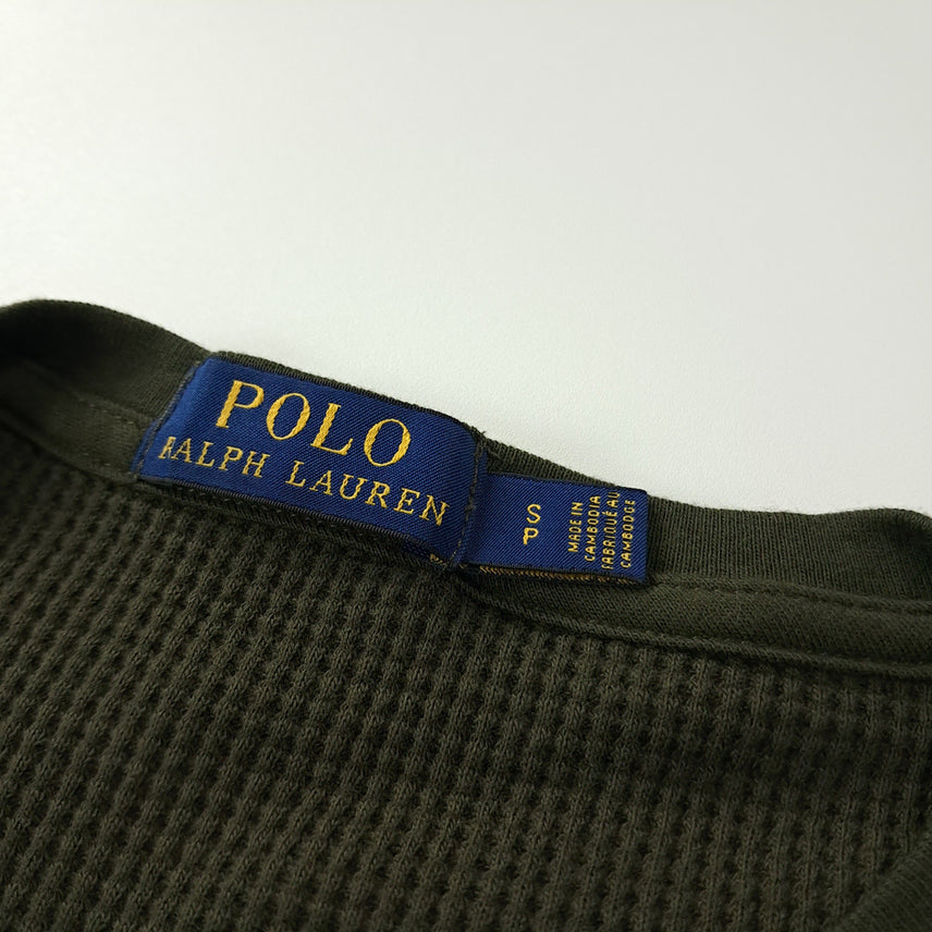 [BUNJANG] Polo Ralph Lauren Olive Green Waffle Knit T-shirt / CK242 S 폴로 와플 올리브그린 티셔츠
