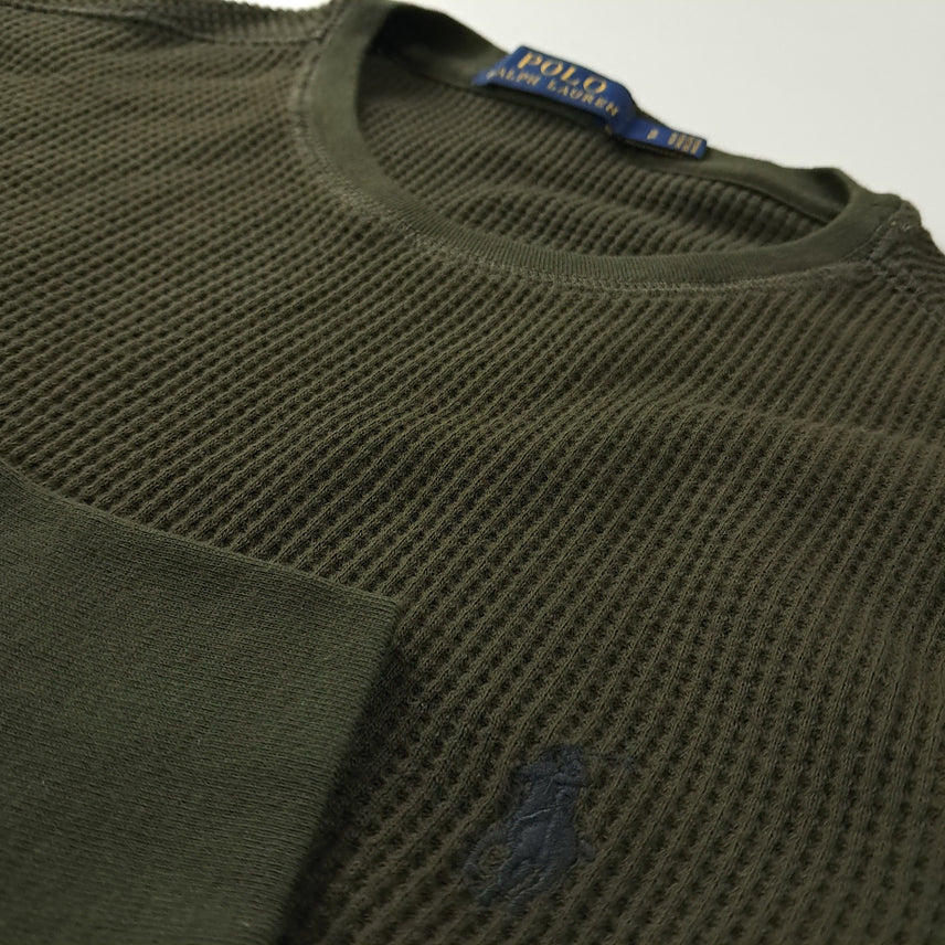 [BUNJANG] Polo Ralph Lauren Olive Green Waffle Knit T-shirt / CK242 S 폴로 와플 올리브그린 티셔츠