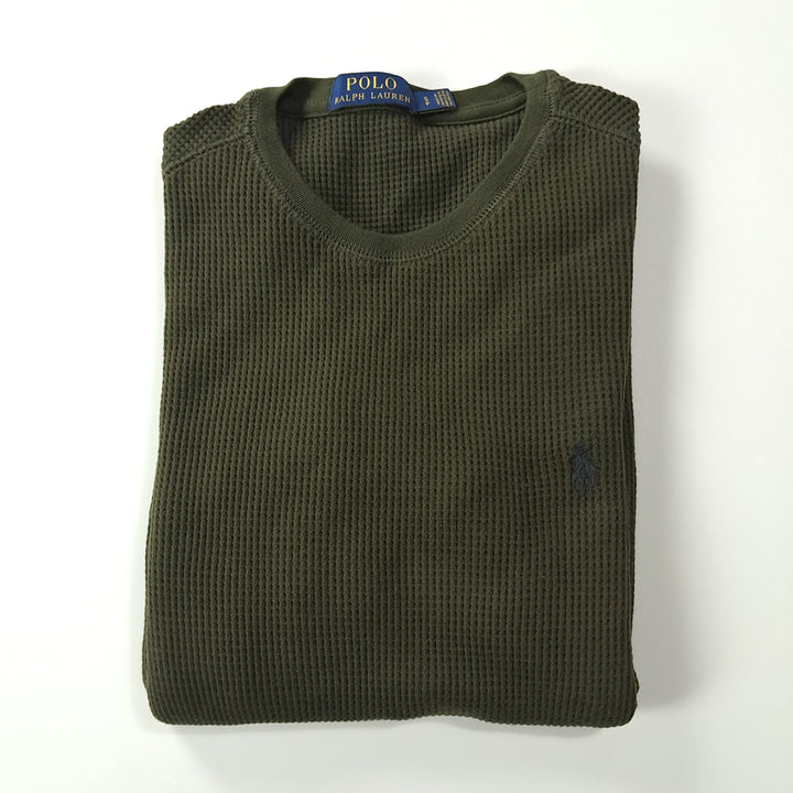 [BUNJANG] Polo Ralph Lauren Olive Green Waffle Knit T-shirt / CK242 S 폴로 와플 올리브그린 티셔츠