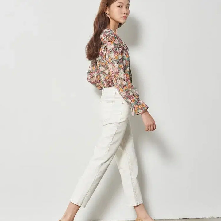 [BUNJANG] 8SECONDS Ivory Stitch Straight Pants / 에잇세컨즈(8SECONDS) 아이보리 스티치 스트레이트 팬츠