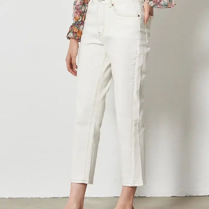 [BUNJANG] 8SECONDS Ivory Stitch Straight Pants / 에잇세컨즈(8SECONDS) 아이보리 스티치 스트레이트 팬츠