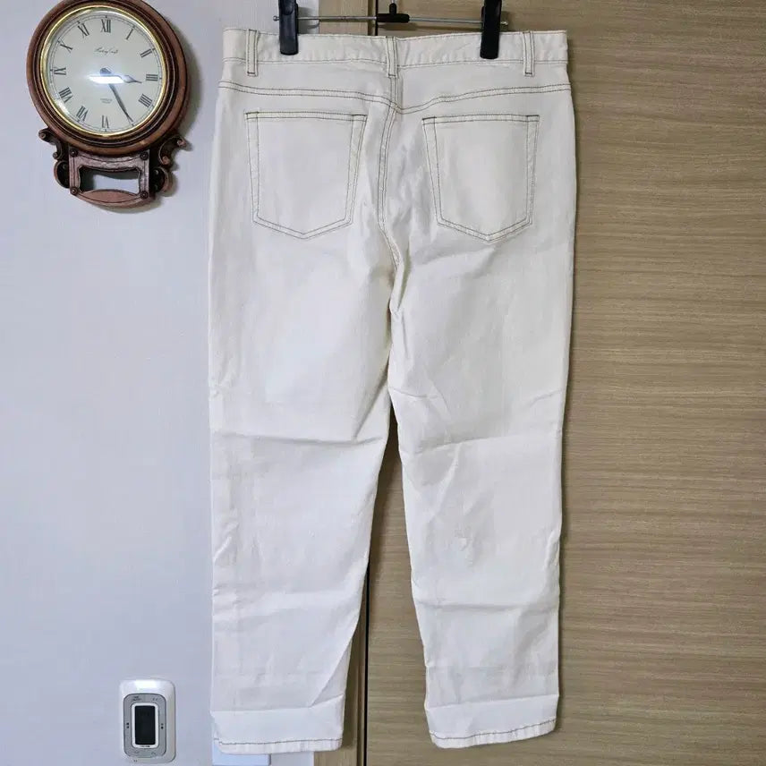 [BUNJANG] 8SECONDS Ivory Stitch Straight Pants / 에잇세컨즈(8SECONDS) 아이보리 스티치 스트레이트 팬츠