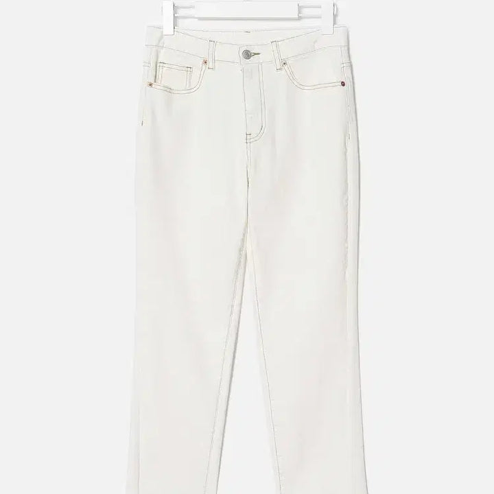 [BUNJANG] 8SECONDS Ivory Stitch Straight Pants / 에잇세컨즈(8SECONDS) 아이보리 스티치 스트레이트 팬츠
