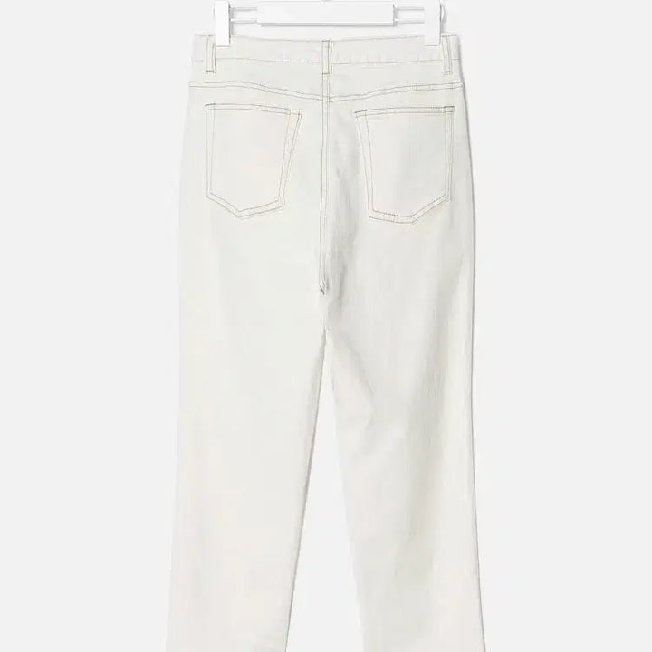 [BUNJANG] 8SECONDS Ivory Stitch Straight Pants / 에잇세컨즈(8SECONDS) 아이보리 스티치 스트레이트 팬츠