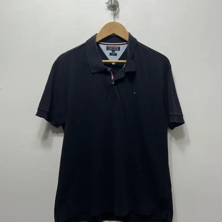 [BUNJANG] Tommy Hilfiger Black Polo Shirt XL / 타미힐피거 블랙 반팔 폴로티 XL