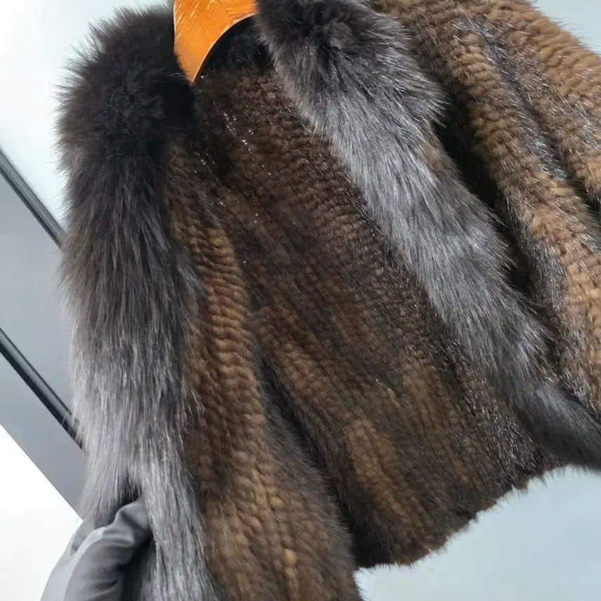 [BUNJANG] Fox Trimmed Mink Jacket / 폭스카라 밍크자켓