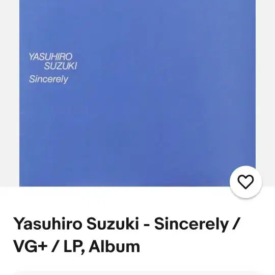 [BUNJANG] Suzuki Yasuhiro LP Vinyl Record / 스즈키 야스히로LP M/M
