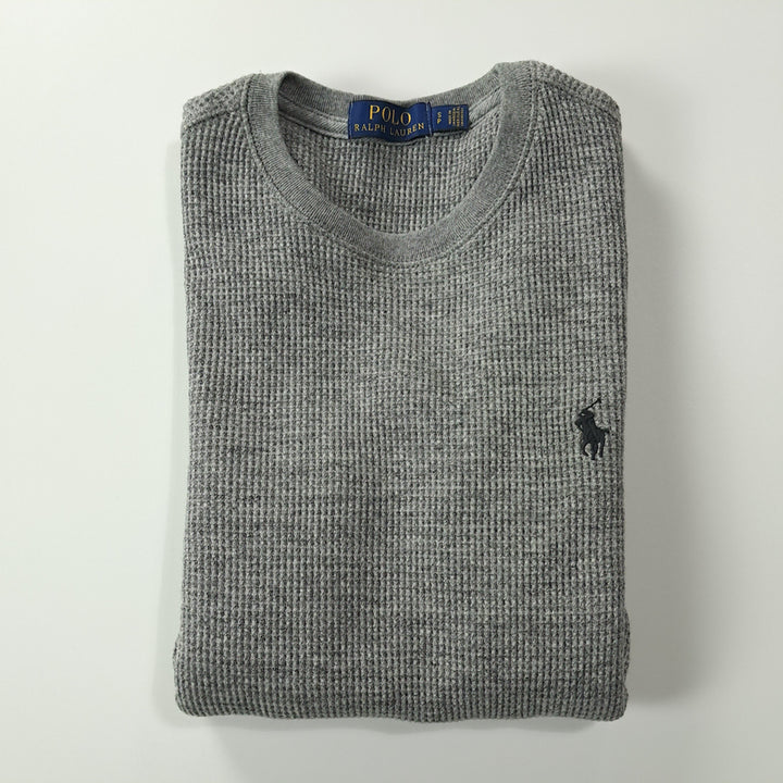 [BUNJANG] Polo Ralph Lauren Waffle T-Shirt / CK245 S 폴로 와플 그레이 티셔츠