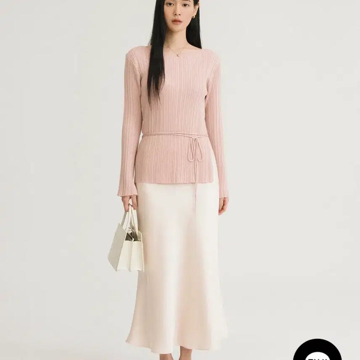 [BUNJANG] Mevei Color Skirt Cream Long Skirt / 메비 메르시비앙 칼라스커트 크림 롱3