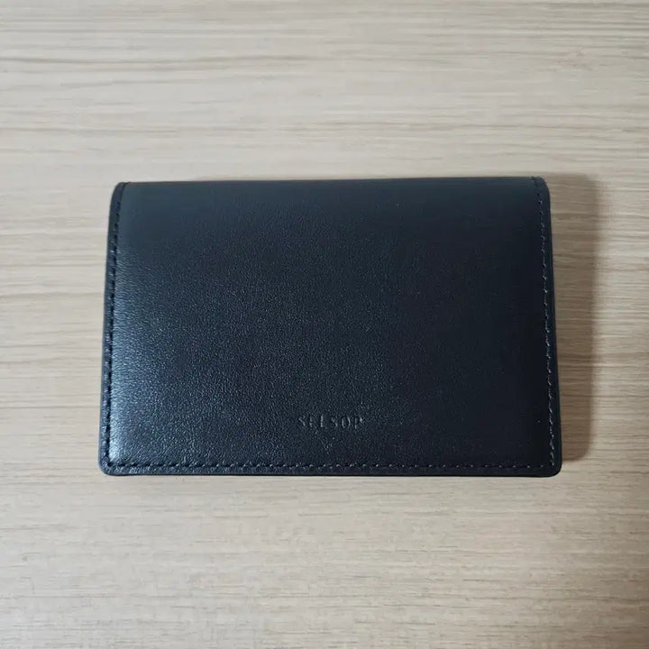 [BUNJANG] SELSOP Black Leather Card Wallet / [미사용/새상품] 셀솝(SELSOP) 심플 블랙 가죽 카드지갑
