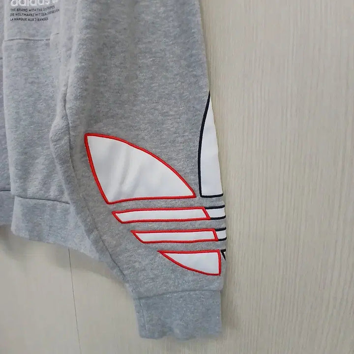 [BUNJANG] Adidas Tricolor Hoodie Grey / 아디다스 트라이컬러 후드티 회색