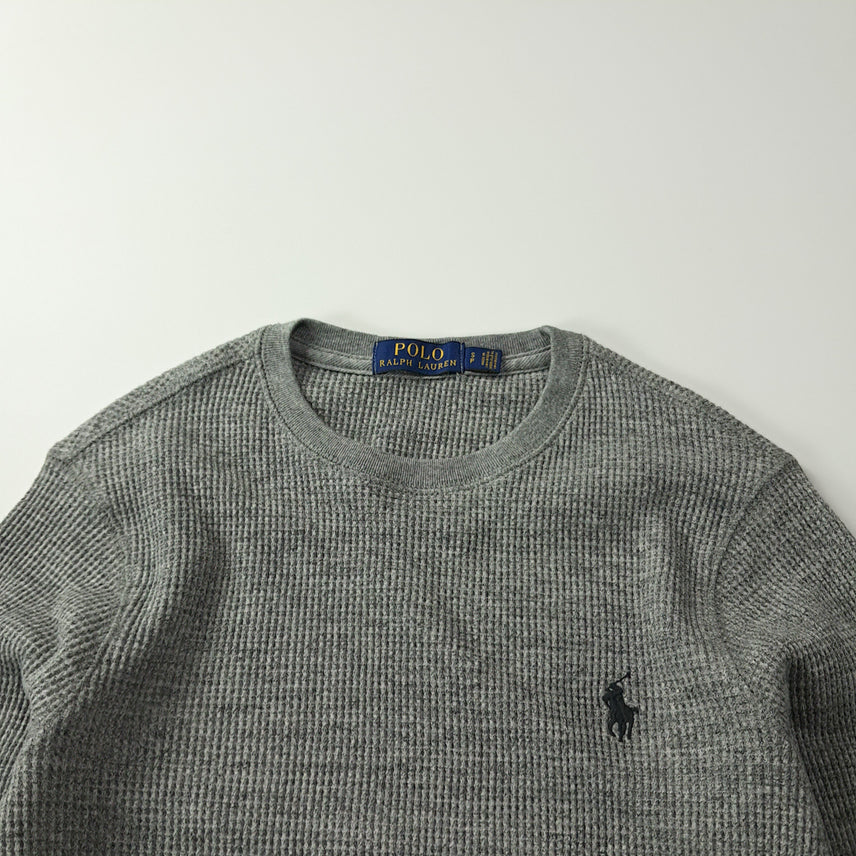 [BUNJANG] Polo Ralph Lauren Gray Thermal Waffle T-Shirt / CK247 S 폴로 와플 그레이 티셔츠
