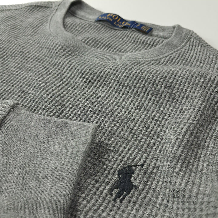[BUNJANG] Polo Ralph Lauren Gray Thermal Waffle T-Shirt / CK247 S 폴로 와플 그레이 티셔츠