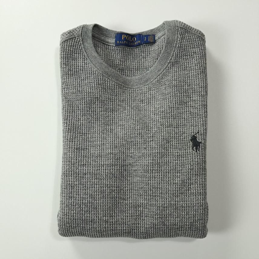 [BUNJANG] Polo Ralph Lauren Gray Thermal Waffle T-Shirt / CK247 S 폴로 와플 그레이 티셔츠