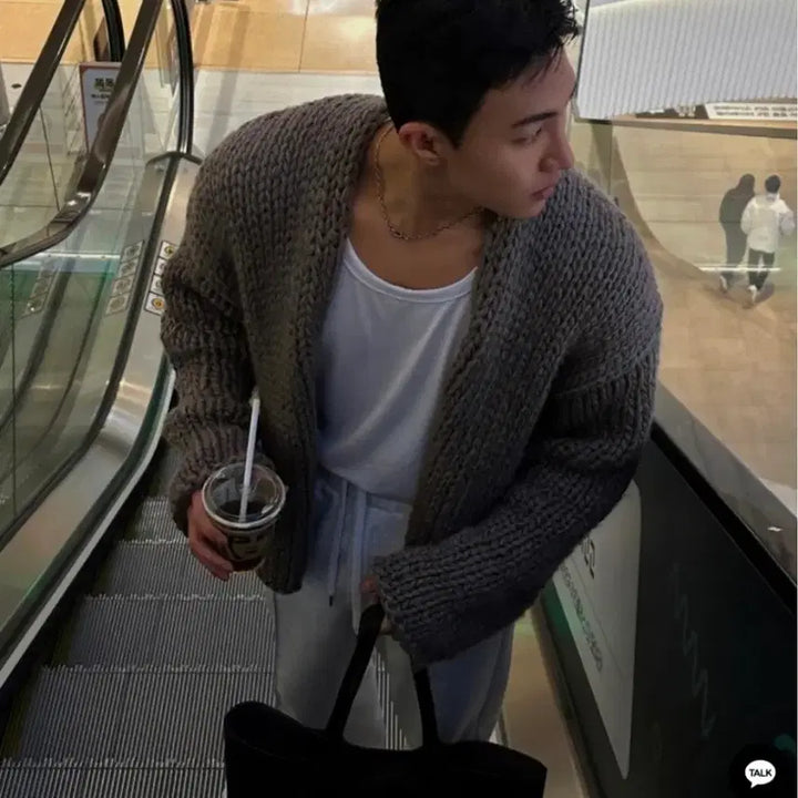 [BUNJANG] Sense Era Handmade Heavy Cardigan Knit M / 센스에라 핸드메이드 헤비 가디건 니트 M