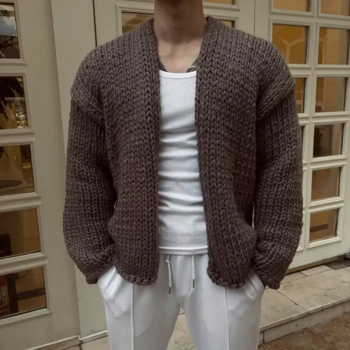 [BUNJANG] Sense Era Handmade Heavy Cardigan Knit M / 센스에라 핸드메이드 헤비 가디건 니트 M