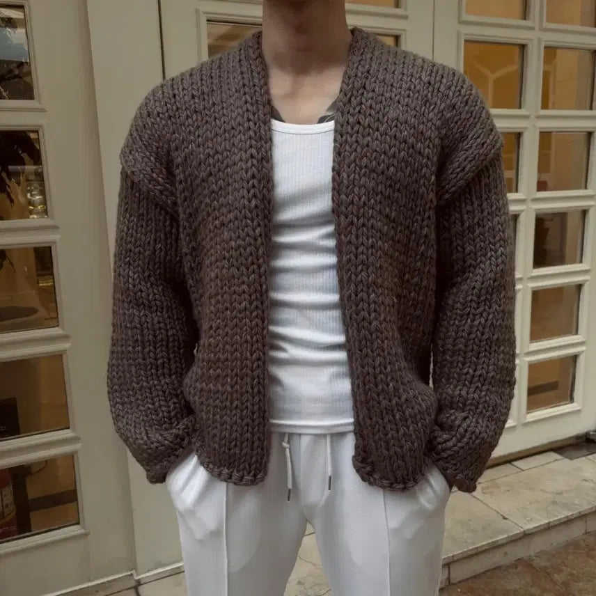 [BUNJANG] Sense Era Handmade Heavy Cardigan Knit M / 센스에라 핸드메이드 헤비 가디건 니트 M