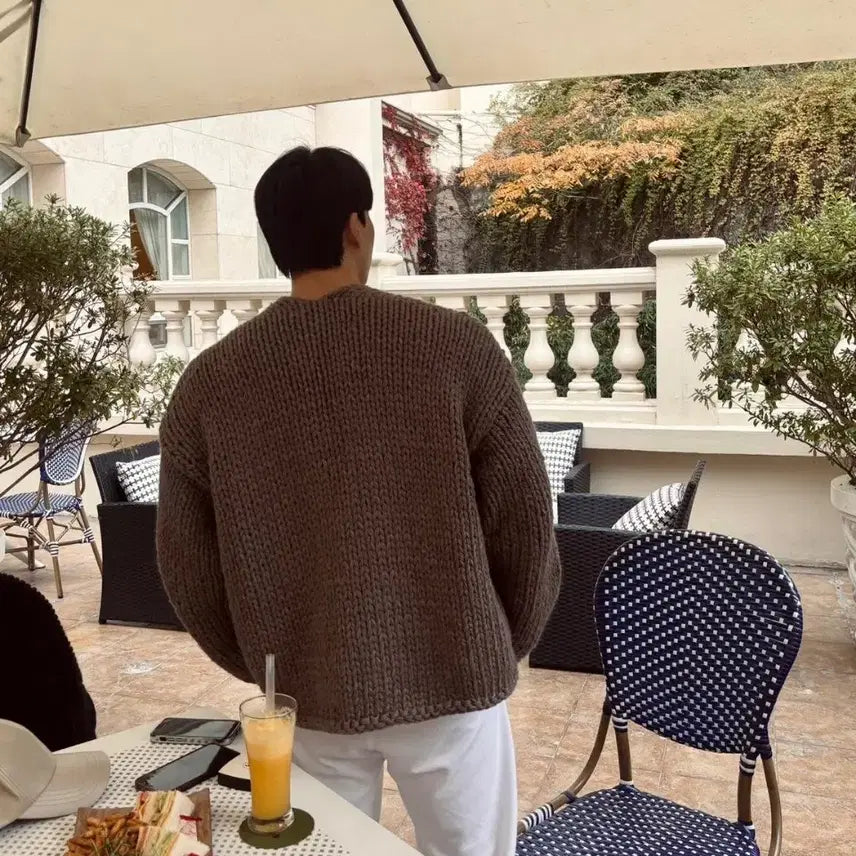 [BUNJANG] Sense Era Handmade Heavy Cardigan Knit M / 센스에라 핸드메이드 헤비 가디건 니트 M