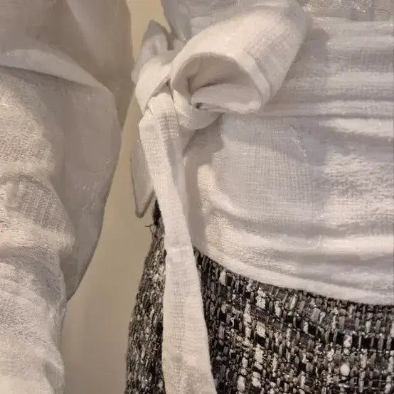 [BUNJANG] IRO Jacquard White Wrap Jacket / 이로  36  쟈가드  화이트 랩자켓  새상품
