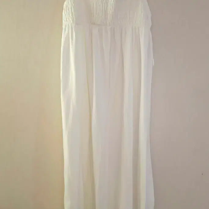 [SOLD OUT] ZARA 화이트 셔링 스퀘어넥 롱 원피스 S(미착용)