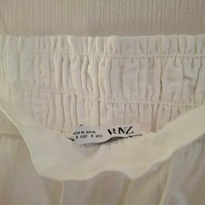 [SOLD OUT] ZARA 화이트 셔링 스퀘어넥 롱 원피스 S(미착용)