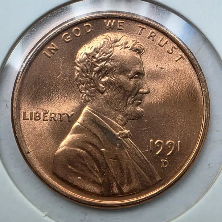 [BUNJANG] Lincoln 1 Cent 1991_D Penny / 링컨 1센트 1991_D 년도 미사용 페니